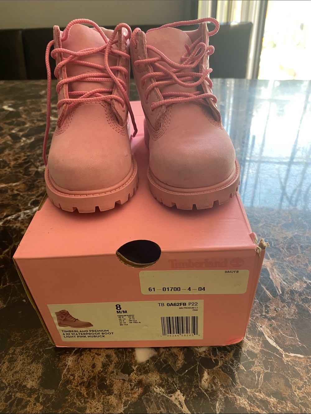 Timberland Kids Pink Lace-Up Rugged Sole Boots